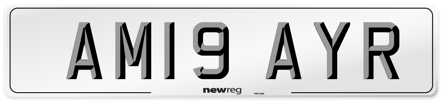 AM19 AYR Number Plate from New Reg